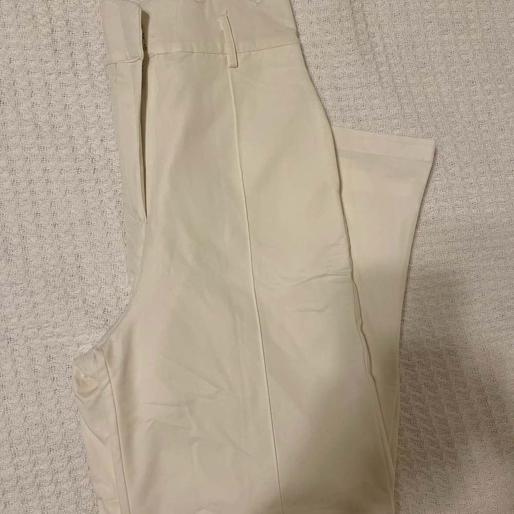 Cream Tailored Pants